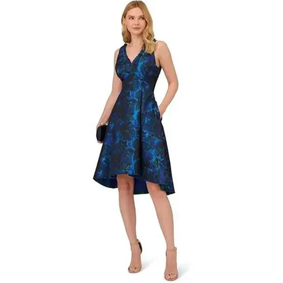 adrianna papell blue floral dress Adrianna Papell AP1E209714